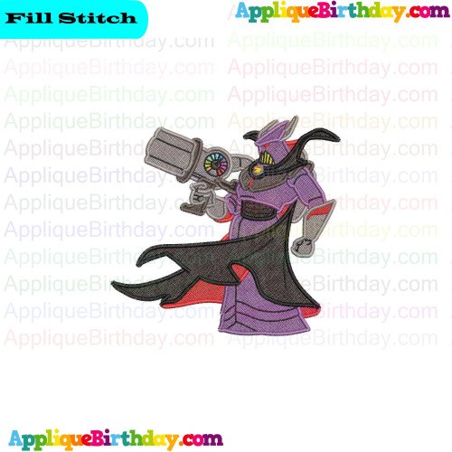 Emperor Zurg holding his gun Toy Story Fill Embroidery Design