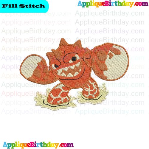 Eruptor Skylanders Fill Embroidery Design