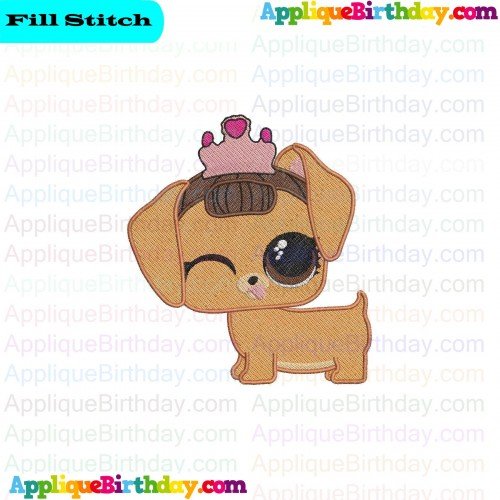 Fancy Haute Dog LOL Doll Surprise Fill Embroidery Design
