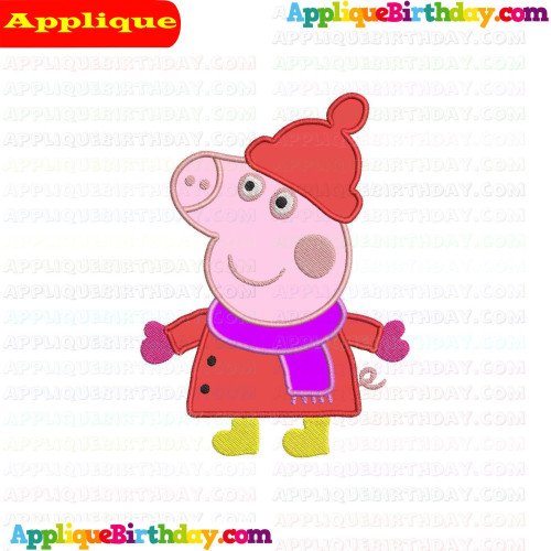 Father Christmas Peppa Pig Applique Design