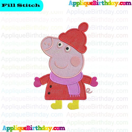 Father Christmas Peppa Pig Fill Embroidery Design