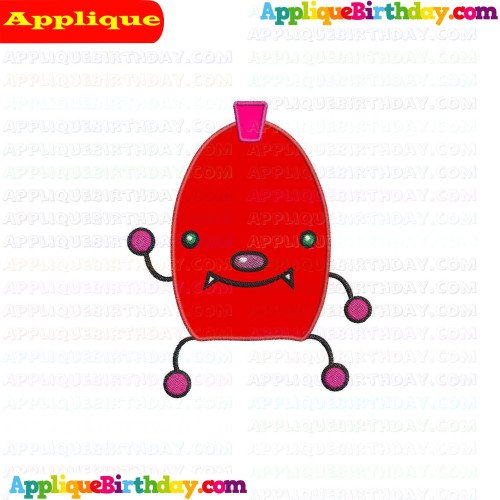 Frred Happy Monster Band Applique Design