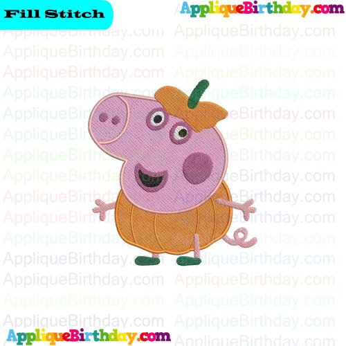 George Pig Peppa Pig Fill Embroidery Design