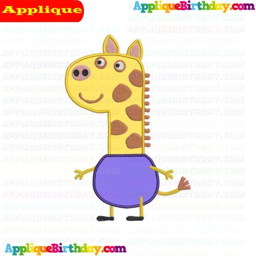 Gerald Giraffe Peppa Pig Applique Design