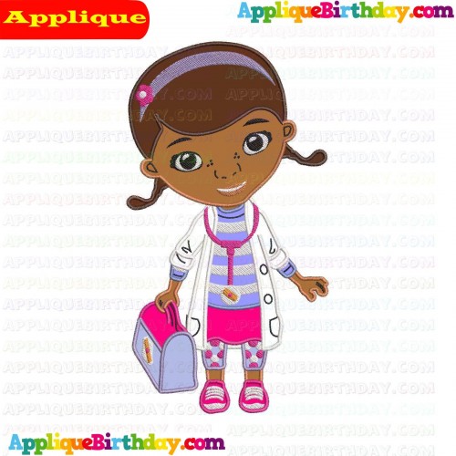 Girl Doctor Bag Doc McStuffins 2 Applique Design