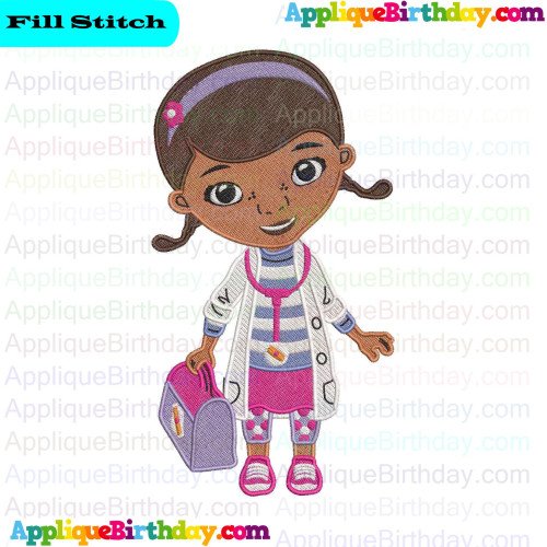 Girl Doctor Bag Doc McStuffins 2 Fill Embroidery Design