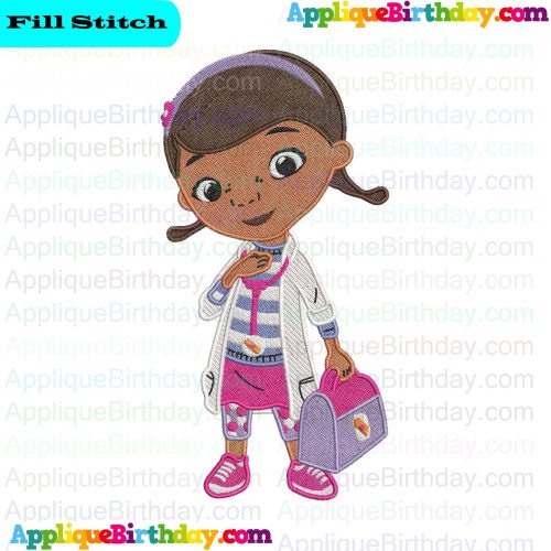 Girl Doctor Bag Doc McStuffins Fill Embroidery Design
