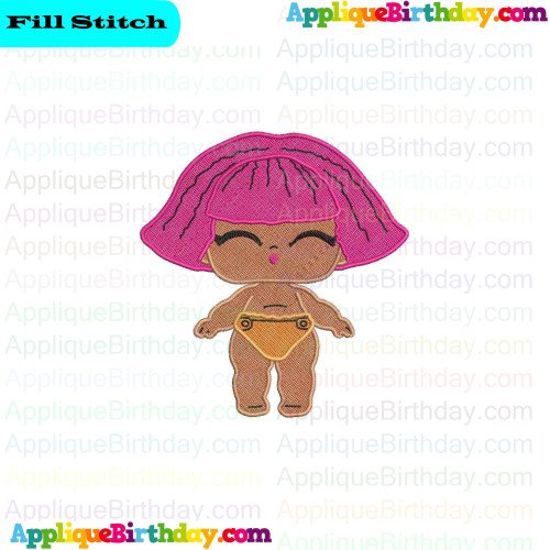 Glitter Queen Lil Outrageous Littles Fill Embroidery Design
