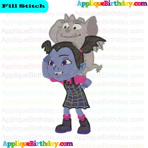 Gregoria and Hauntley Vampirina Fill Embroidery Design