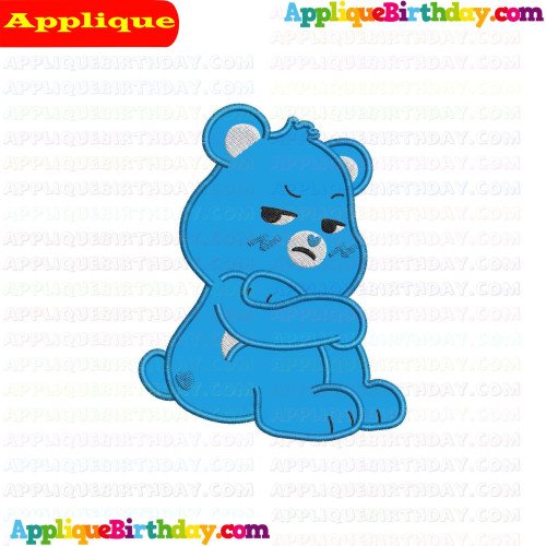 Grumpy Bear Sitting Care Bears Applique Design