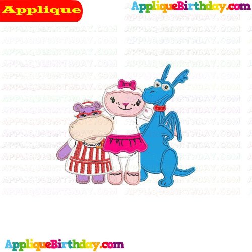 Hallie and Lambie and Stuffy Doc McStuffins Applique Design