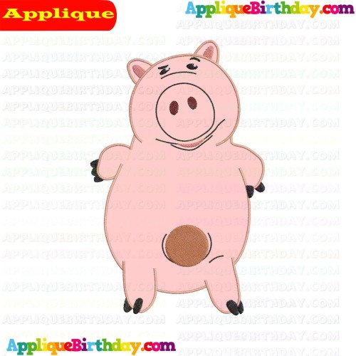 Hamm the Pig standing up Toy Story Applique Design