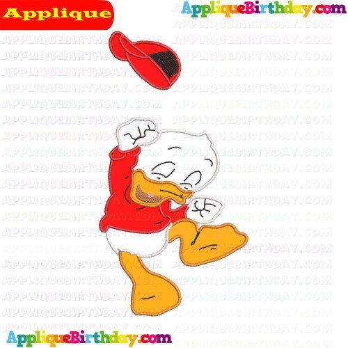 Huey Cheering Ducktales Applique Design