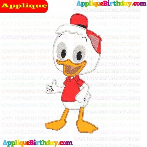 Huey Smiling Ducktales Applique Design