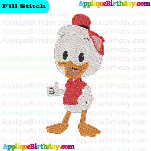 Huey Smiling Ducktales Fill Embroidery Design