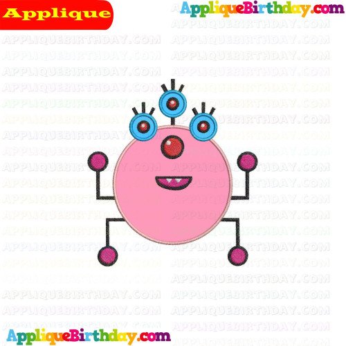 Ink Happy Monster Band Applique Design