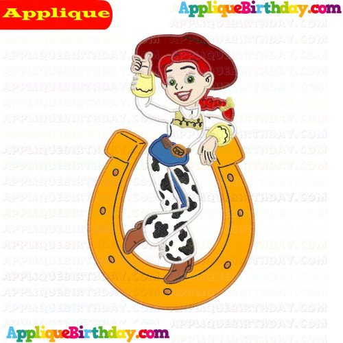 Jessie in Horse Horseshoes Toy Story Applique Design