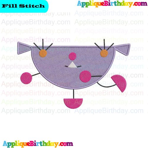 Kate Happy Monster Band Fill Embroidery Design
