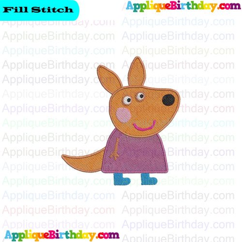 Kylie Kangaroo Peppa Pig Fill Embroidery Design