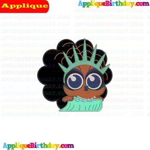 Lady Liber T Drag Tots Applique Design