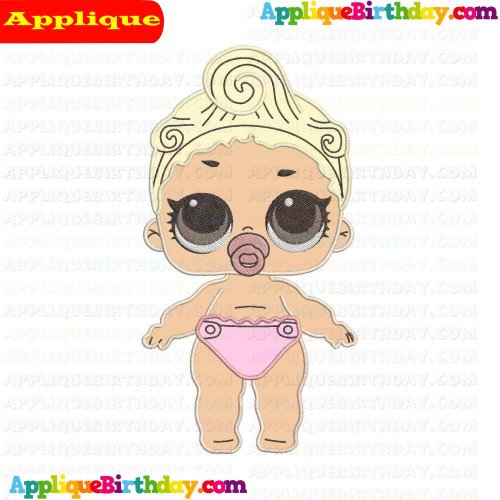 Lil Pink Baby Lil Outrageous Littles Applique Design