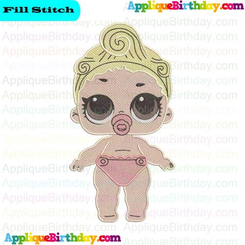Lil Pink Baby Lil Outrageous Littles Fill Embroidery Design