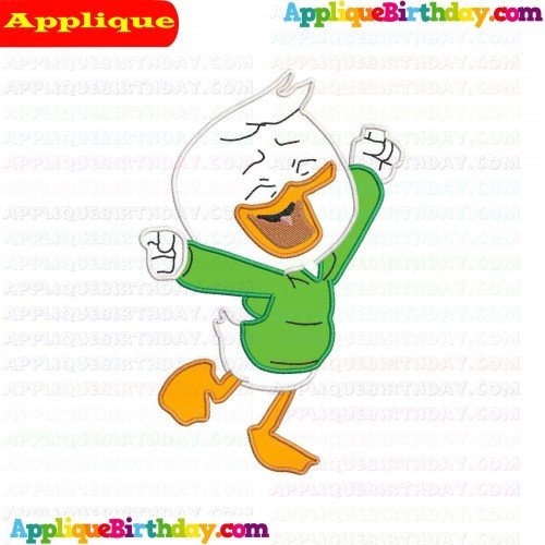 Louie Ducktales Very Happy Applique Design