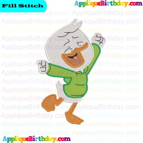 Louie Ducktales Very Happy Fill Embroidery Design