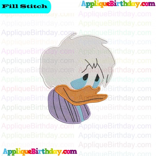 Louie Face Quack Pack Fill Embroidery Design