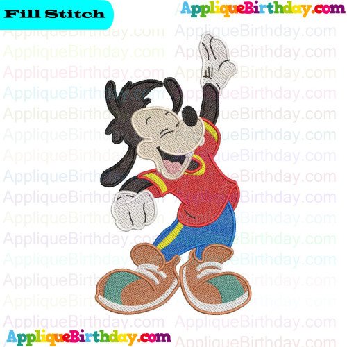 Max baby Say Hi Goof Troop Fill Embroidery Design