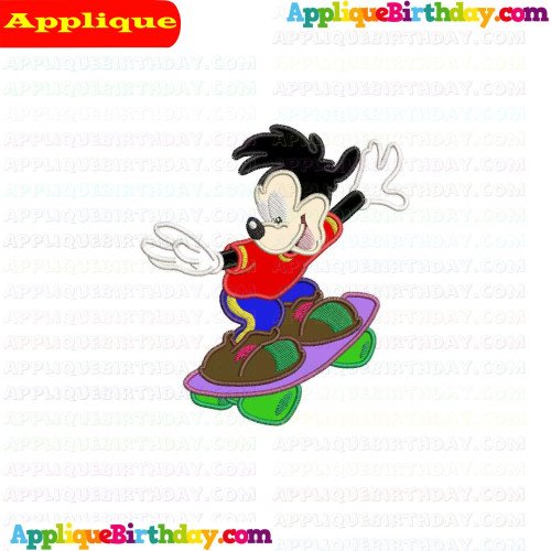 Max baby skateboarding Goof Troop 2 Applique Design