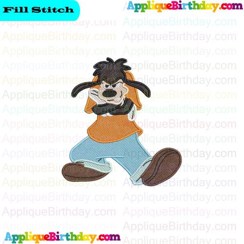 Max with arms crossed Goof Troop Fill Embroidery Design