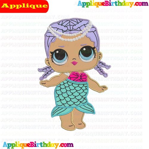 Mer Baby LOL Doll Surprise Applique Design