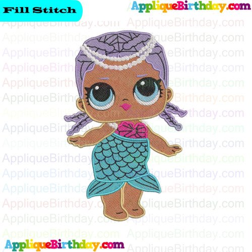 Mer Baby LOL Doll Surprise Fill Embroidery Design