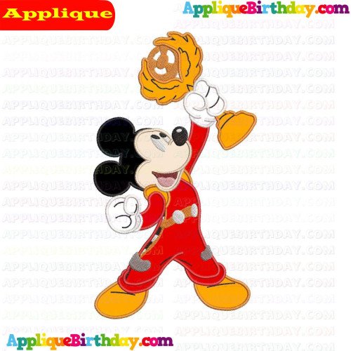 Mickey Mouse with Cup Mickey and the Roadster Racers Applique Design