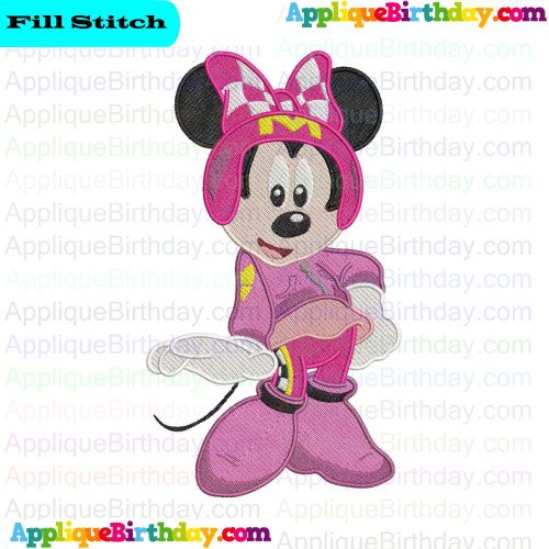 Minnie Mouse Mickey and the Roadster Racers 2 Fill Embroidery Design