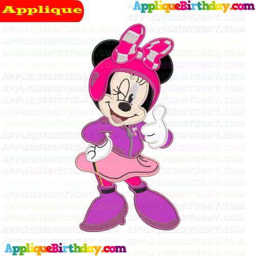 Minnie Mouse Mickey and the Roadster Racers Applique Design