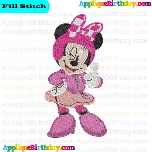 Minnie Mouse Mickey and the Roadster Racers Fill Embroidery Design