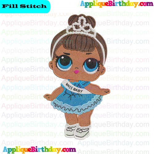 Miss Baby LOL Doll Surprise Fill Embroidery Design