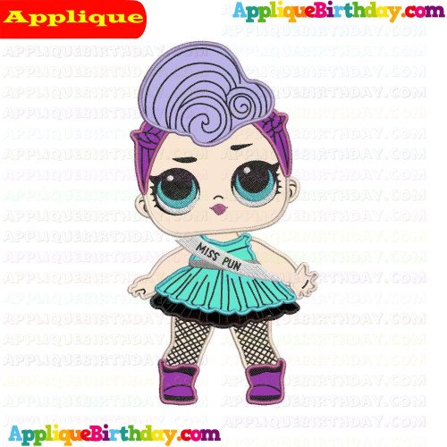 Miss Punk LOL Doll Surprise Applique Design