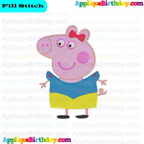 Momey Pig Peppa Pig Fill Embroidery Design