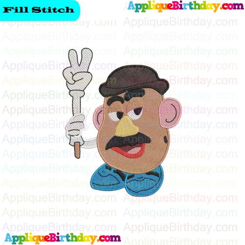 Mr Potato He grabs his other hand Toy Story Fill Embroidery Design