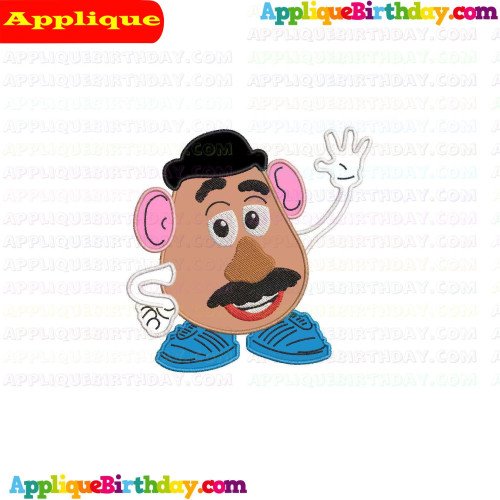 Mr Potato Head Waving hand Toy Story Applique Design