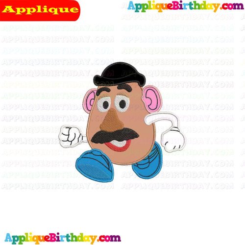 Mr Potato Head running Toy Story Applique Design