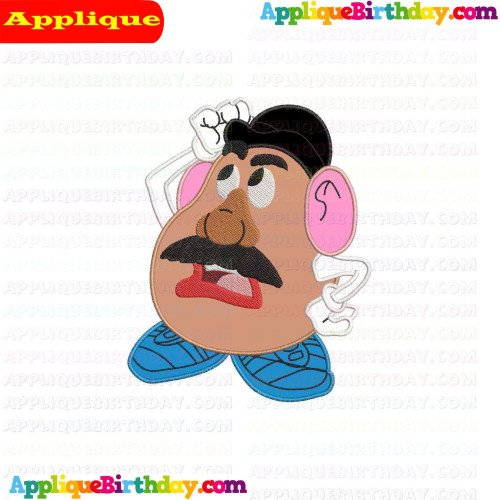 Mr Potato Thinking Toy Story Applique Design