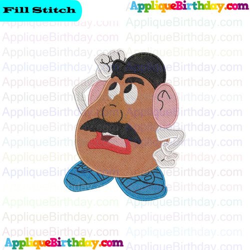 Mr Potato Thinking Toy Story Fill Embroidery Design