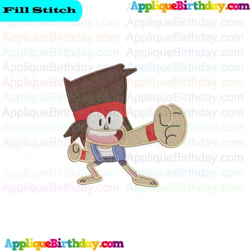 OK KO Lets Be Heroes Fill Embroidery Design