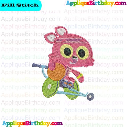 Olivia Paprika with Basketball Fill Embroidery Design