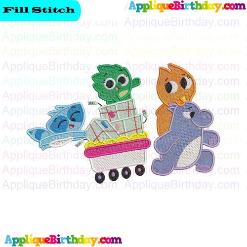 Olivia Paprika with friends 2 Fill Embroidery Design
