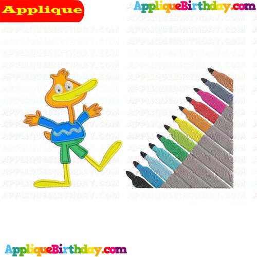 P King Duckling Applique Design